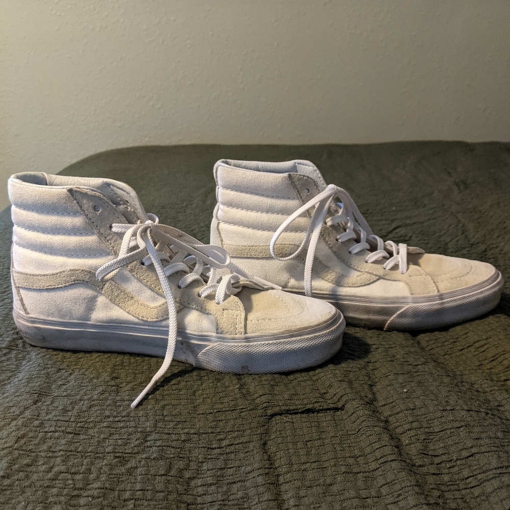 Suede and canvas hi tops